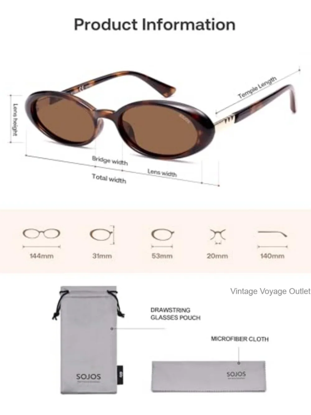 Polarized Oval Sunglasses for Women, UV400 Protection, Retro 90s Vintage Frame,